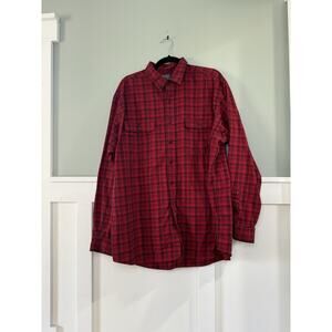 Polo Ralph Lauren Whitfield Button-Up‎ Shirt Mens Extra Large XL Red/Navy Plaid